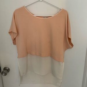 Zara pink and white blouse